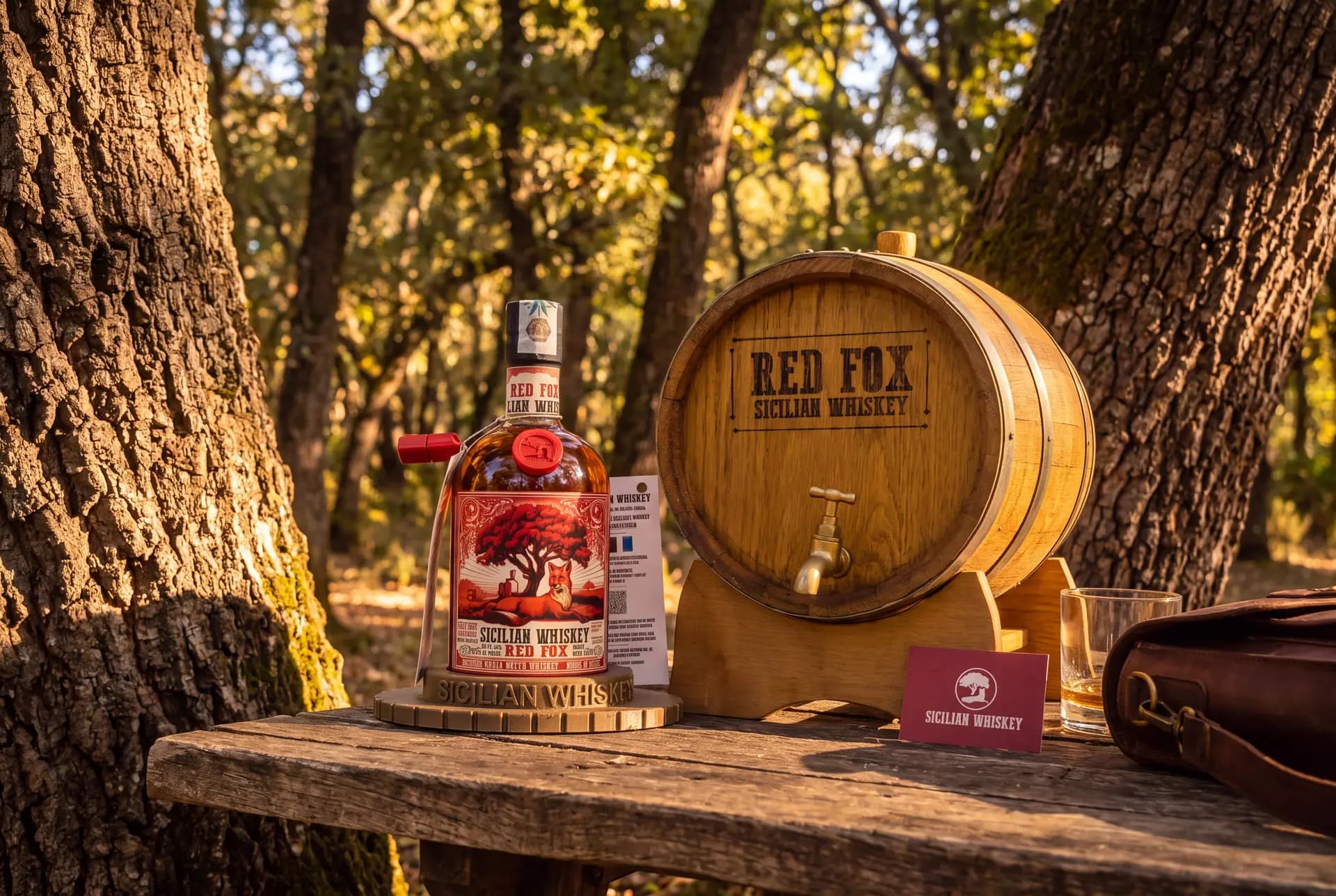 Botte di whiskey siciliano Red Fox